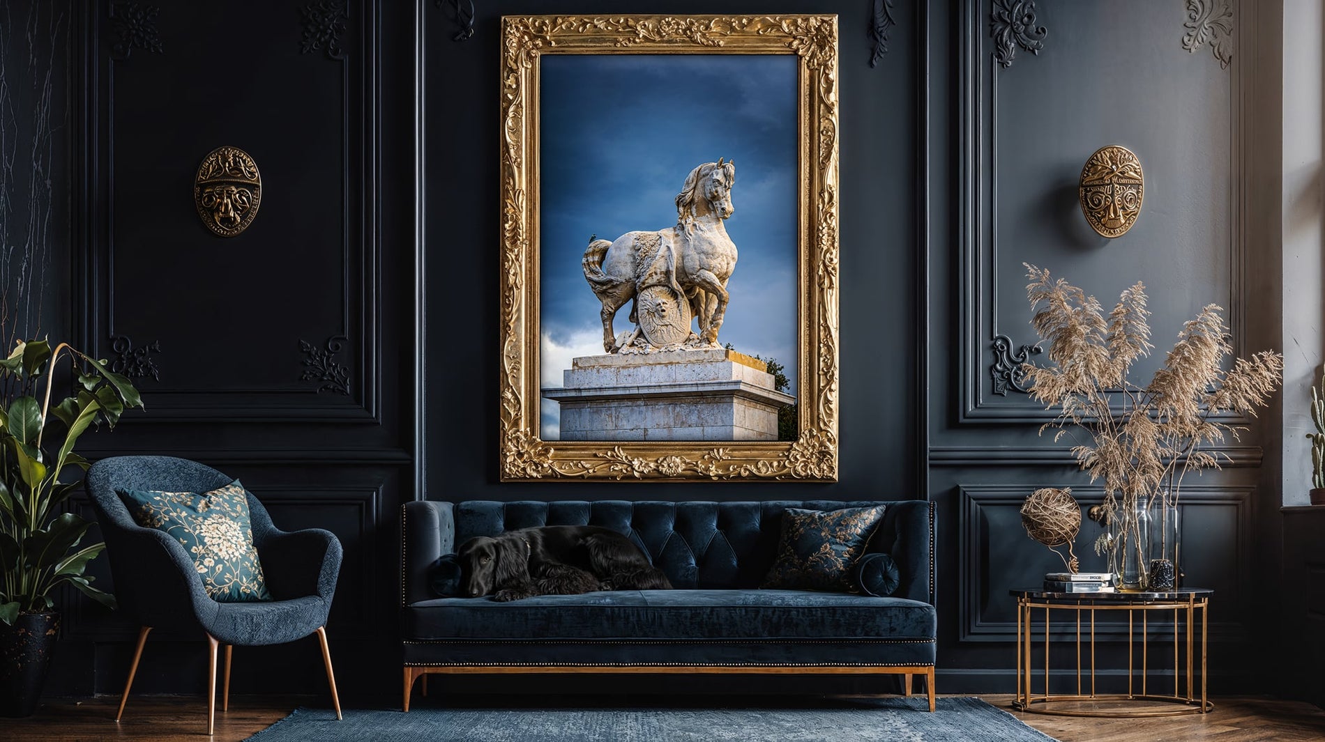 Living room featuring Marly Horses | 2024