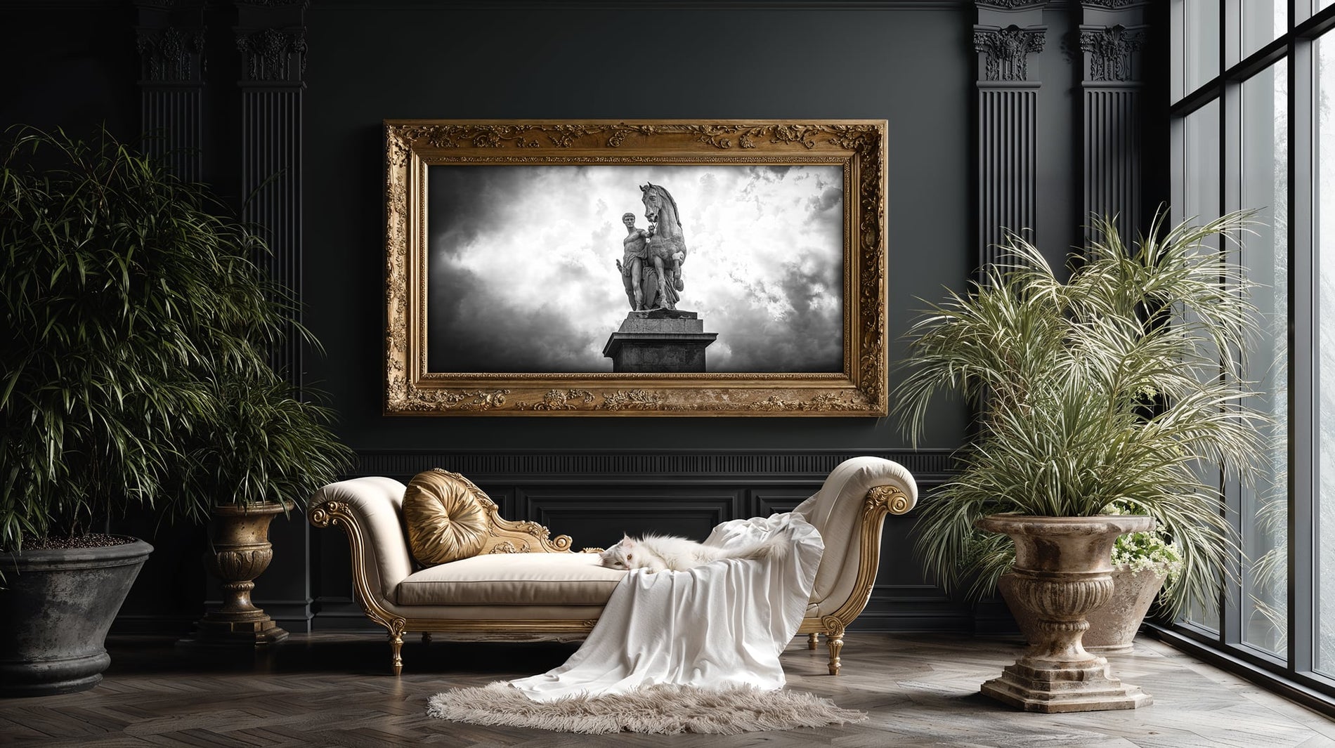 Gallery scene featuring Marly Horses Monochrome | 2024