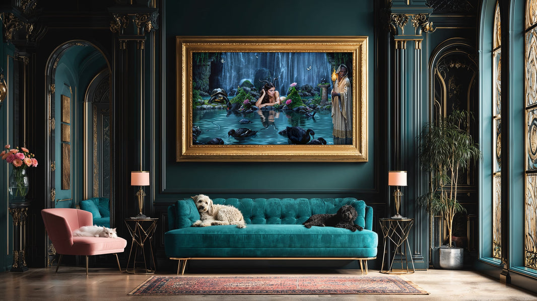 Living room featuring Reflection Pools of Necromanteion | 2025