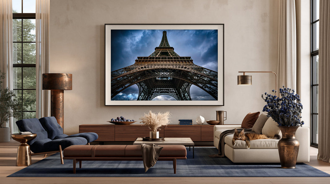 Storm over the Eiffel Tower: Iron, Sky, and the Architecture of Weather