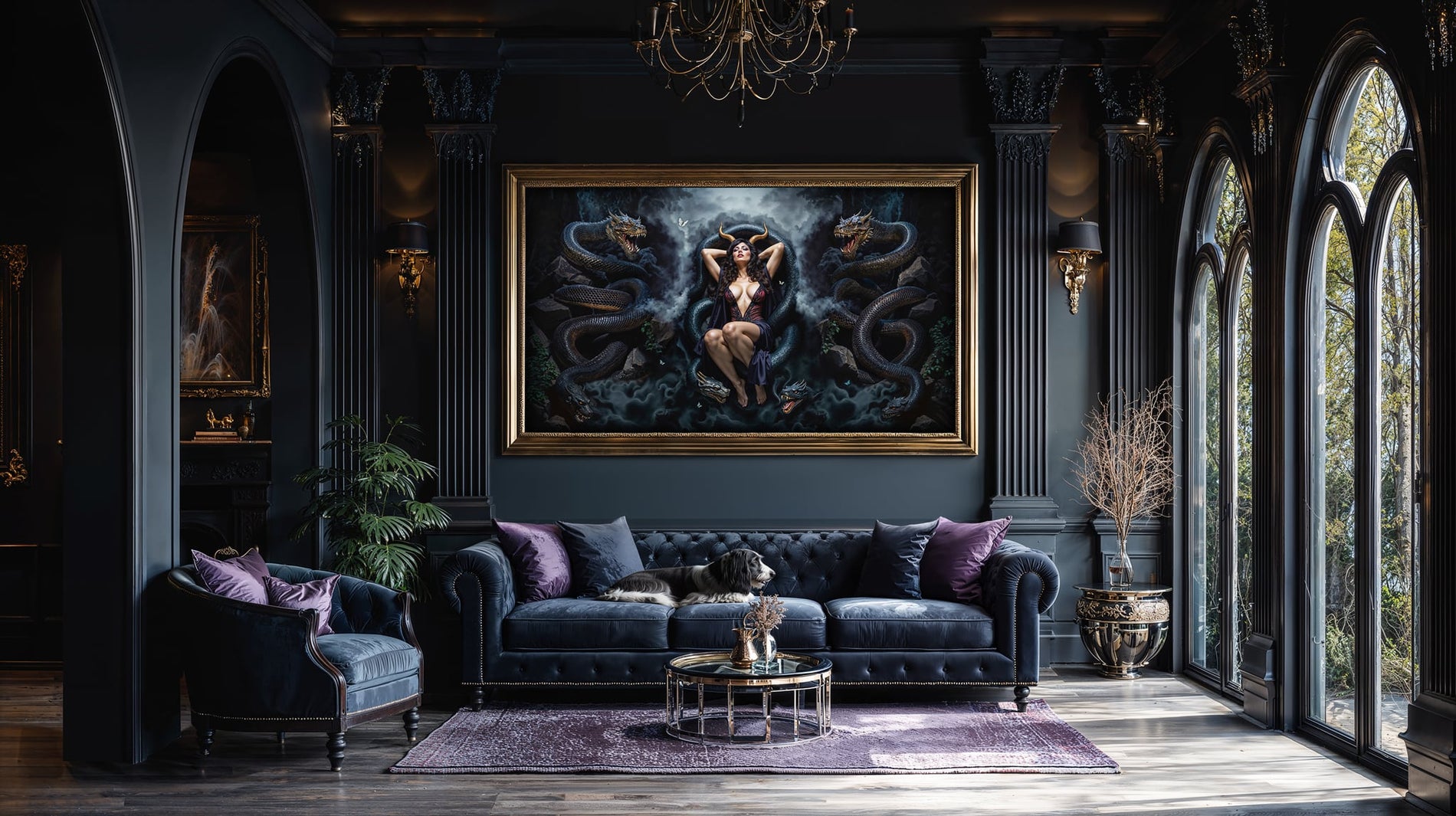 Living room featuring Visions of Gaia | 2025