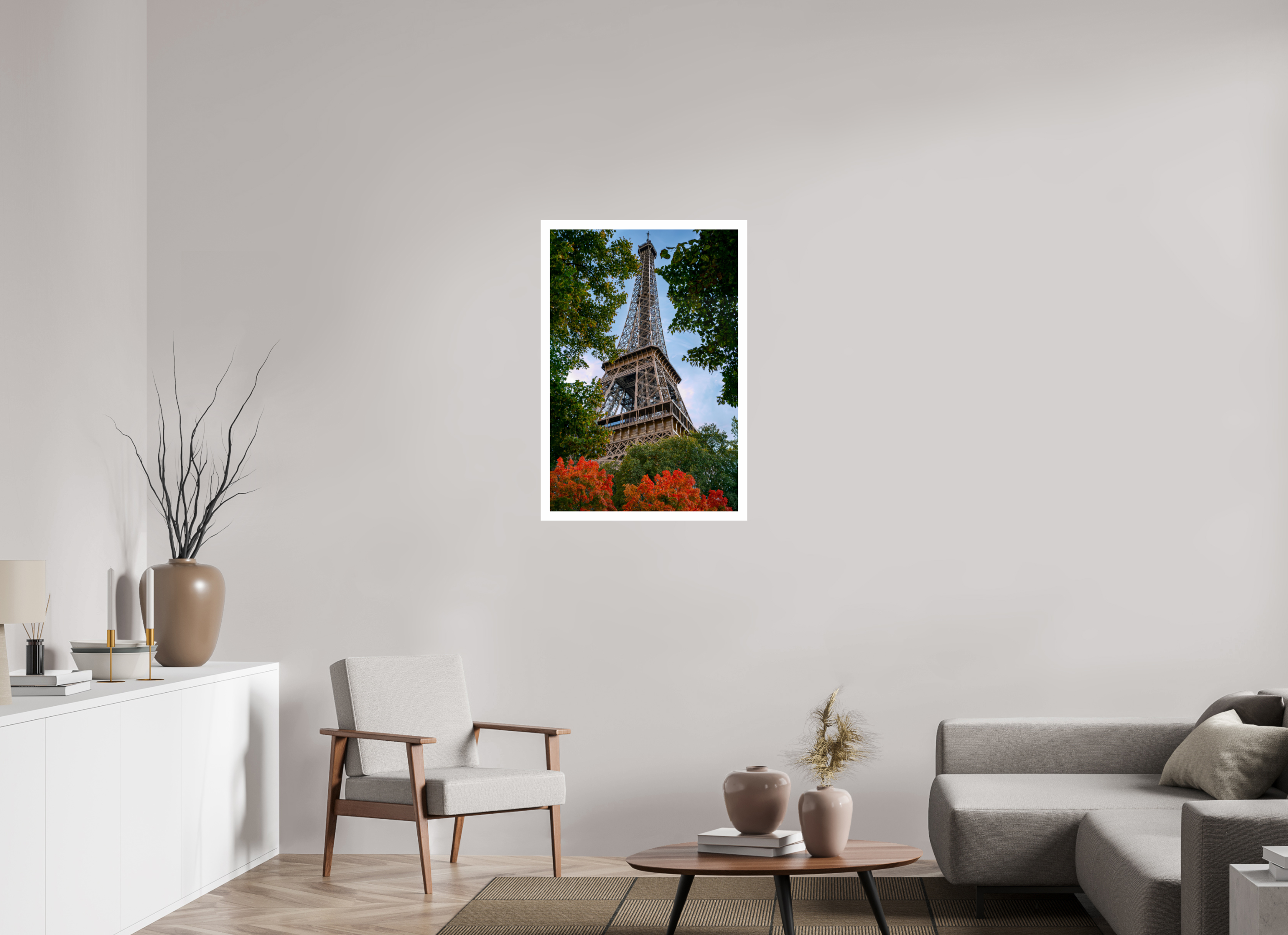 24 x 36″, Fujiflex High Gloss – 1.2” White Border Autumn at the Eiffel Tower | 2024