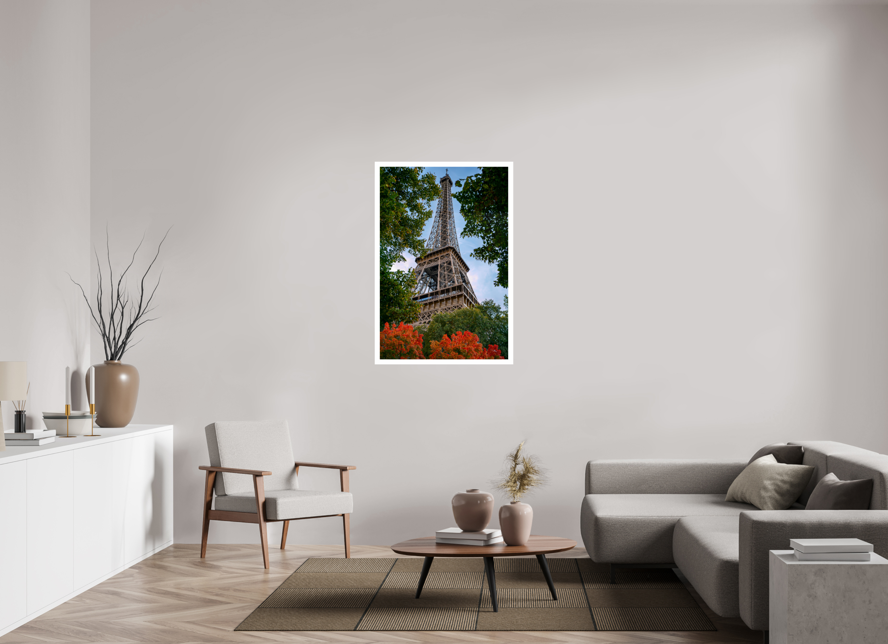 30 x 45″, Fujiflex High Gloss – 1.2” White Border Autumn at the Eiffel Tower | 2024