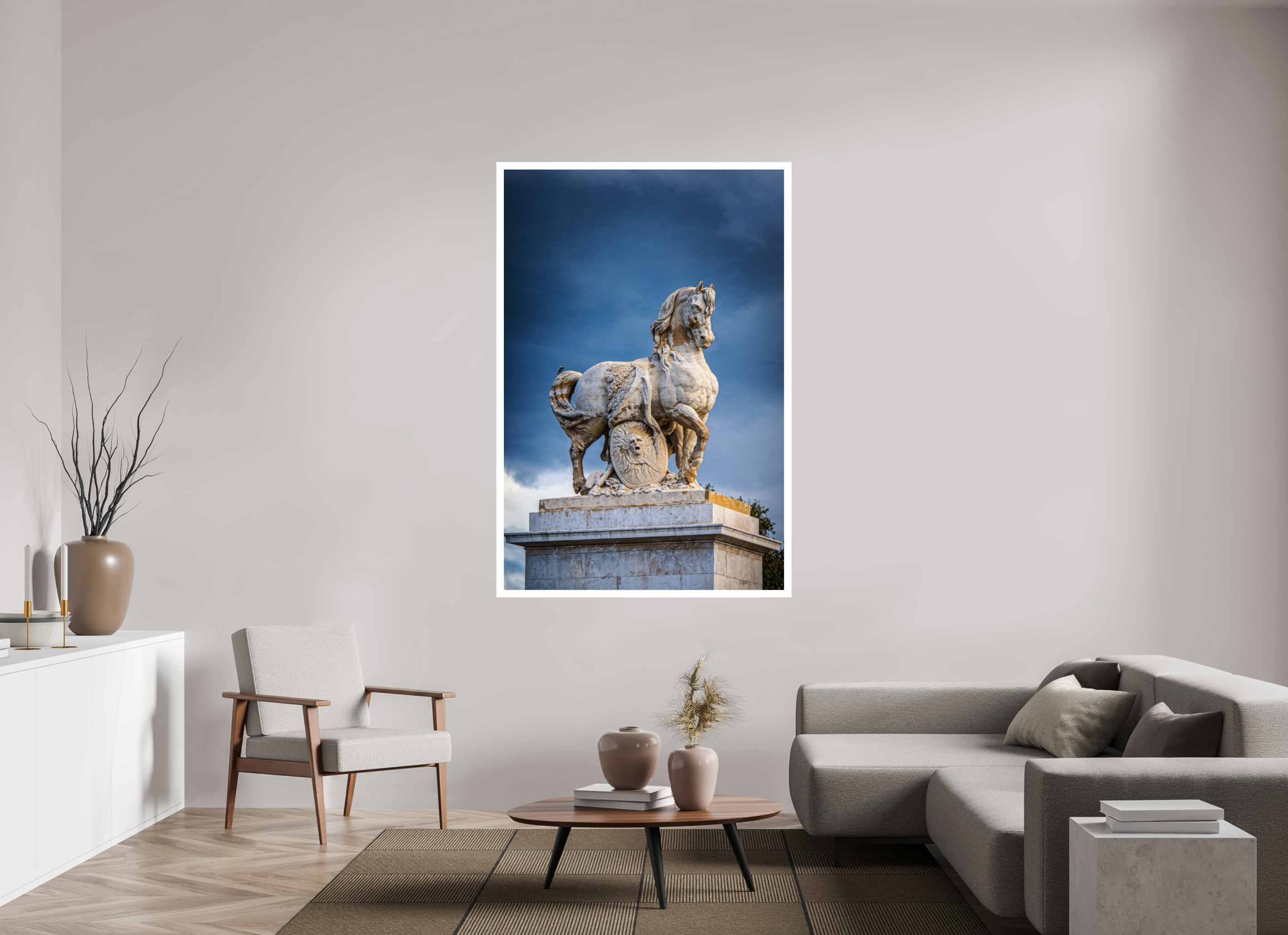 44 x 66″, Fujiflex High Gloss – 1.2” White Border Marly Horses | 2024