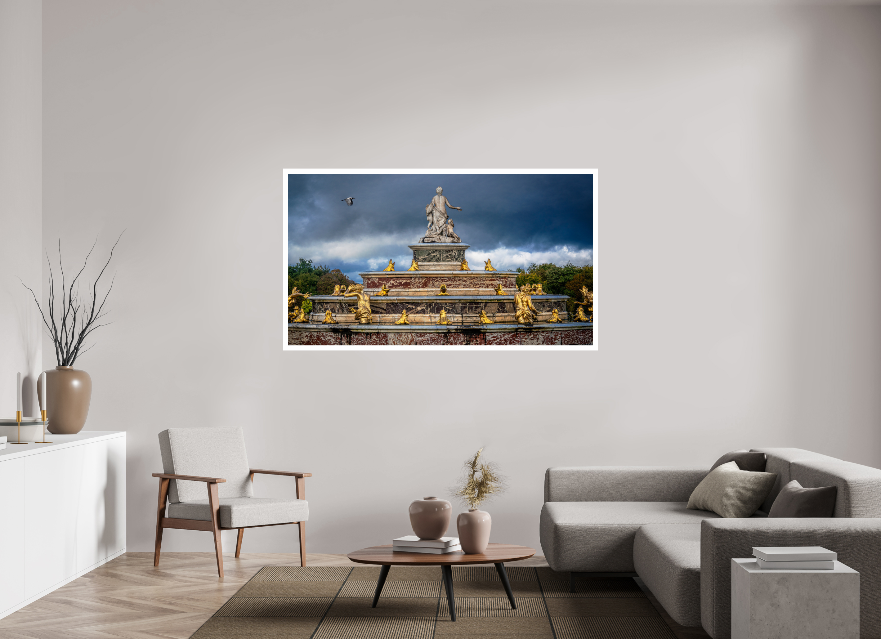 70 x 39.4″, Fujiflex High Gloss – 1.2” White Border Storm Clouds at Latona's Fountain | 2024