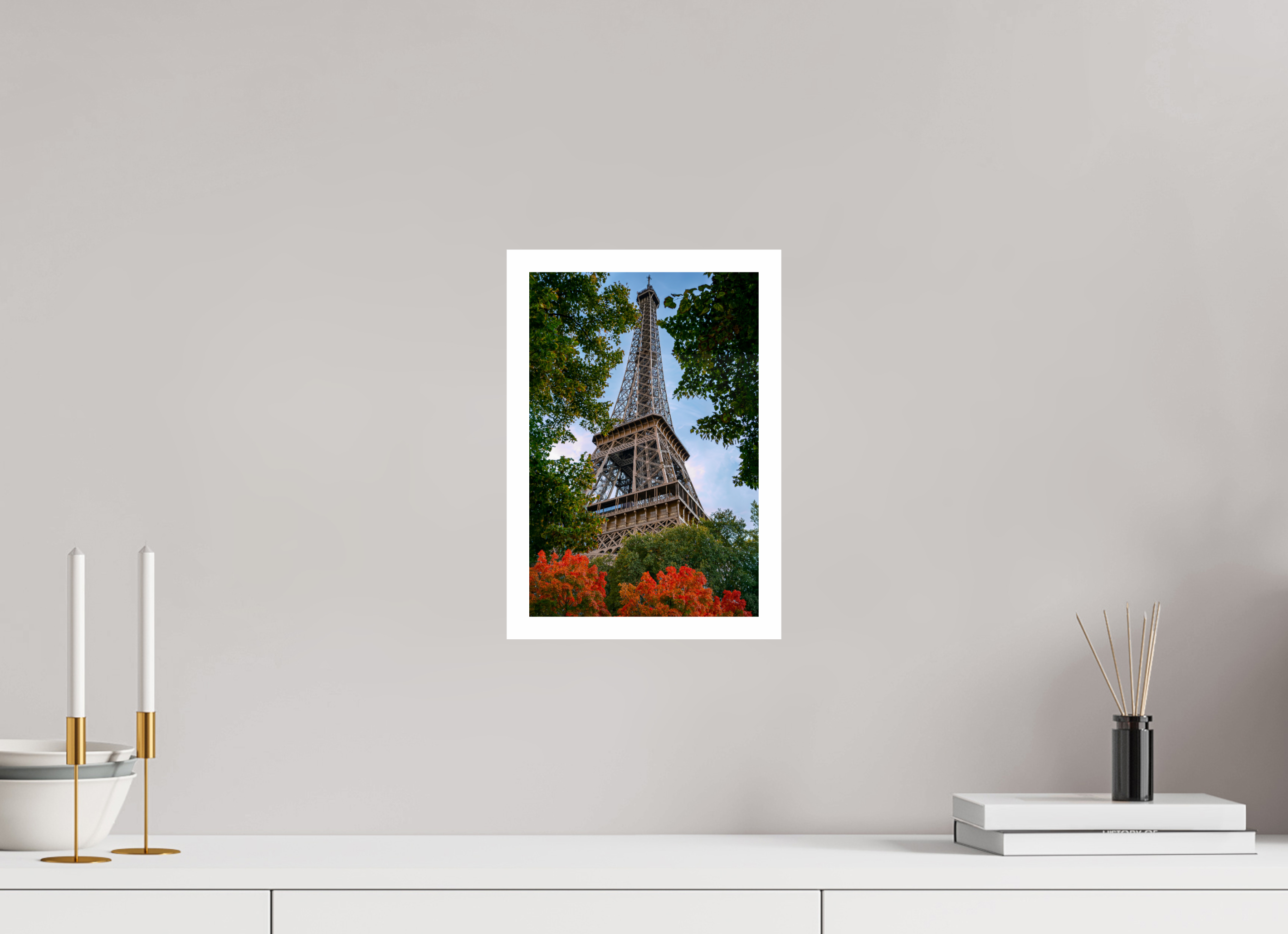 8 x 12″, Fujiflex High Gloss – 0.8” White Border Autumn at the Eiffel Tower | Print on Fujiflex High Gloss