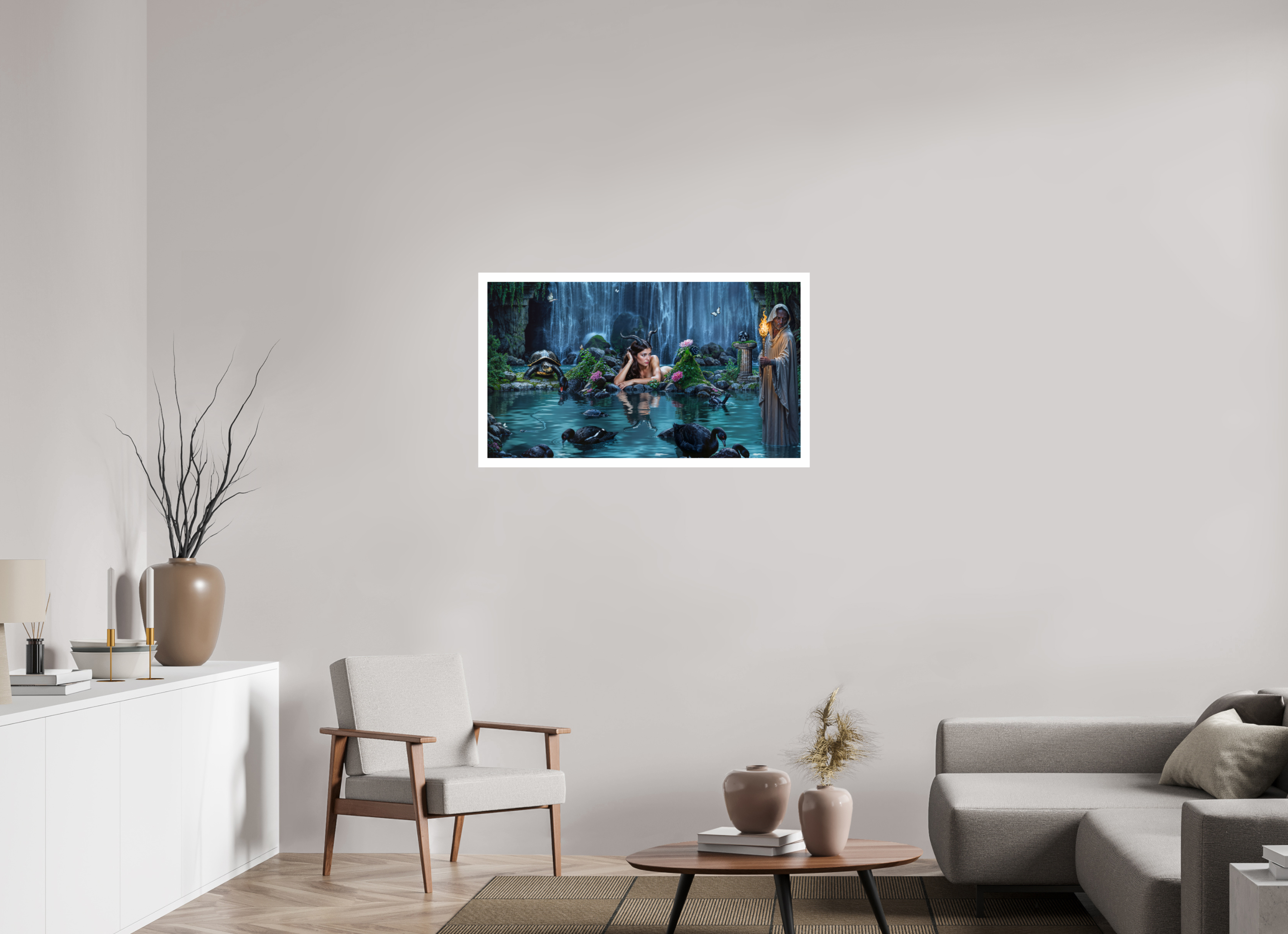 40 x 22.5″, Fujiflex High Gloss – 1.2” White Border Reflection Pools of Necromanteion | 2025
