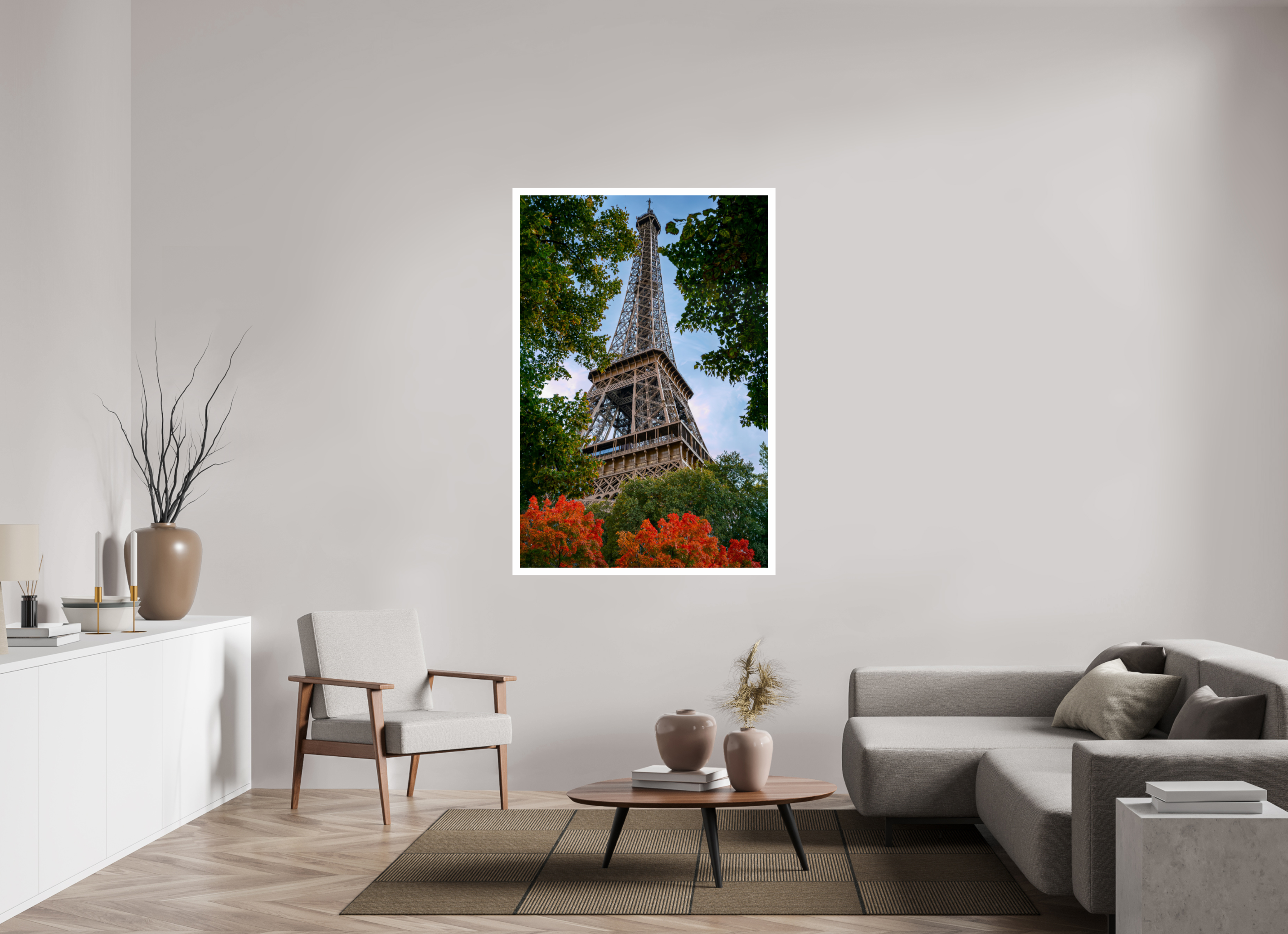 40 x 60″, Fujiflex High Gloss – 1.2” White Border Autumn at the Eiffel Tower | 2024
