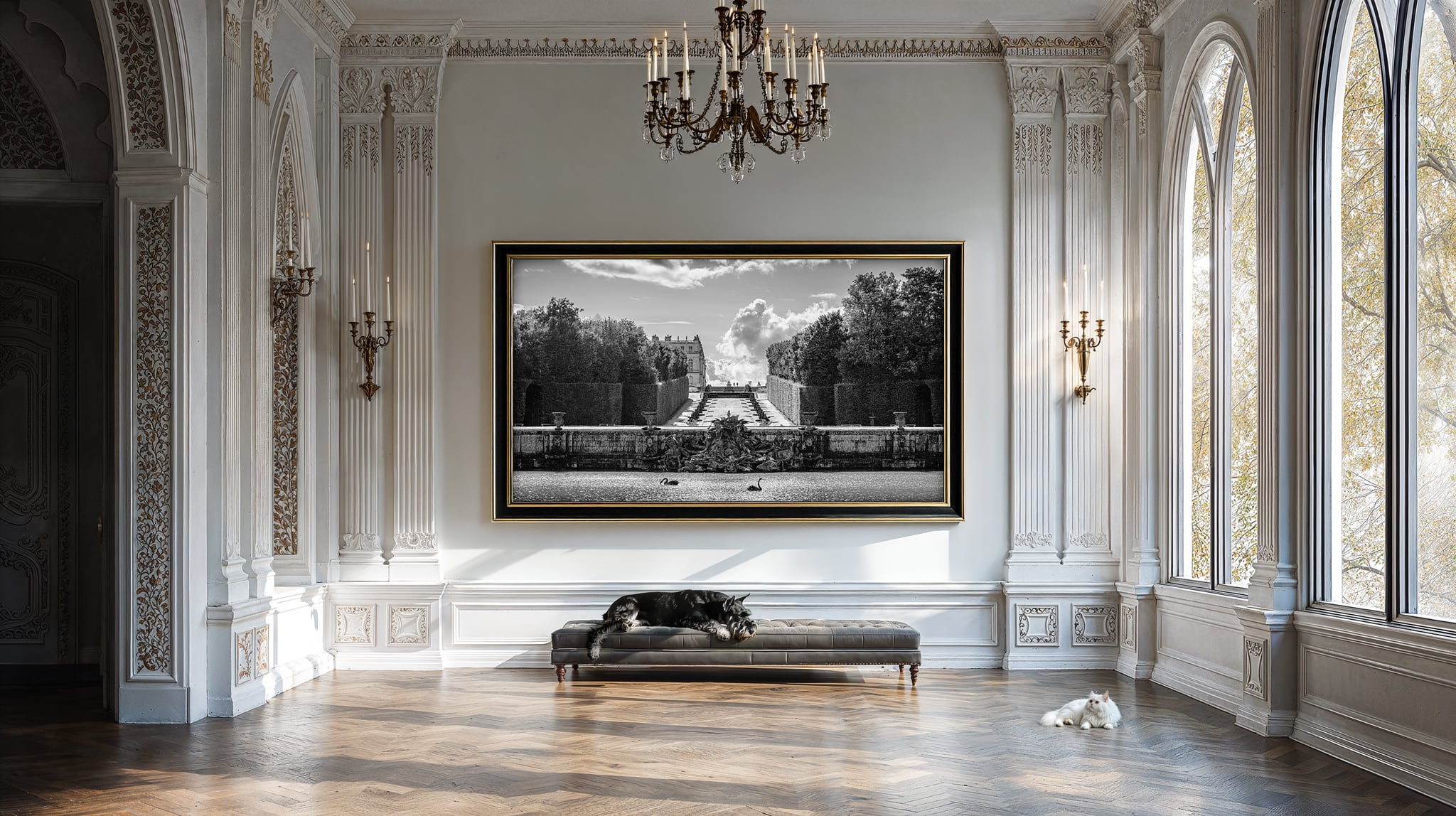 Gallery scene featuring Le Bassin de Neptune Monochrome | 2024