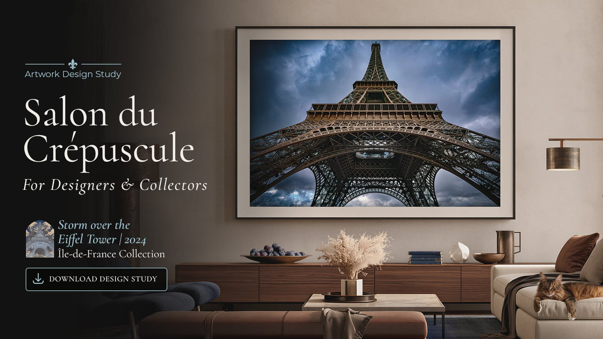 Download the Artwork Driven Design Study for Storm over the Eiffel Tower | 2024