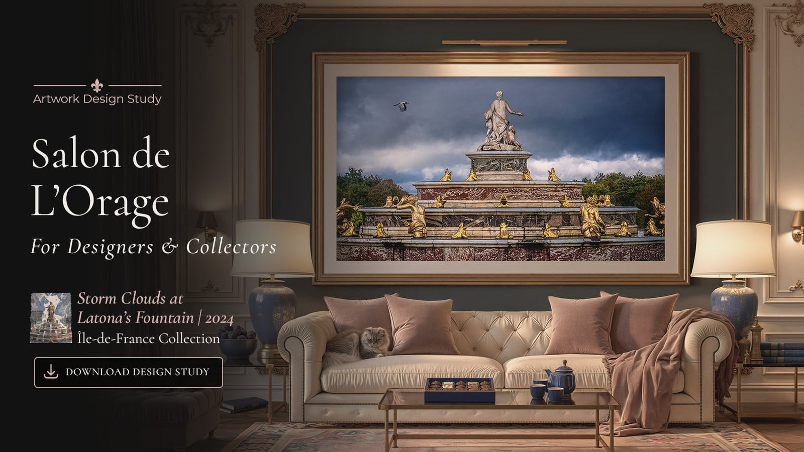 Download the Artwork Driven Design Study for Storm Clouds at Latona's Fountain | 2024