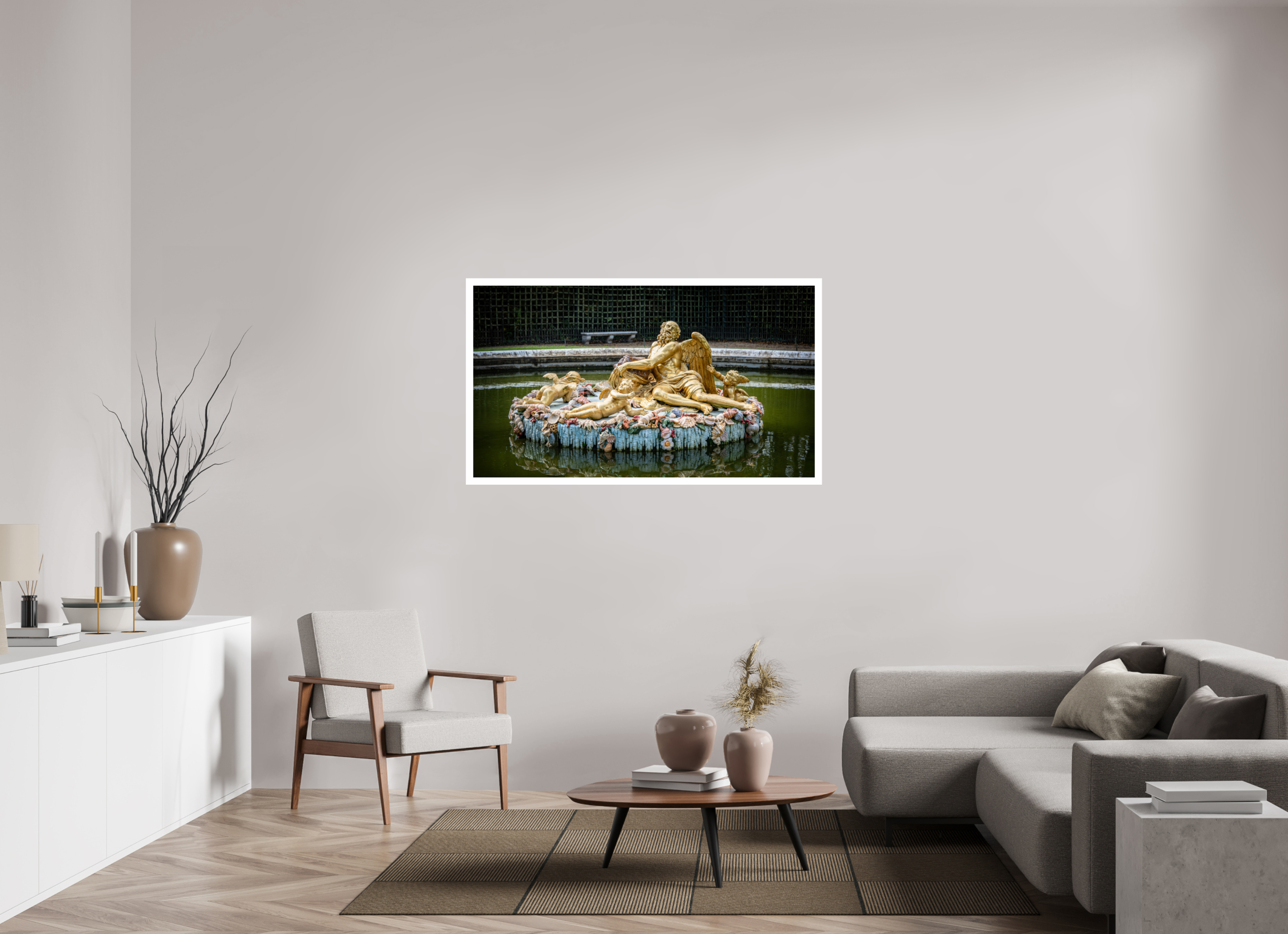 55 x 30.9″, Fujiflex High Gloss – 1.2” White Border Saturn Fountain | 2024