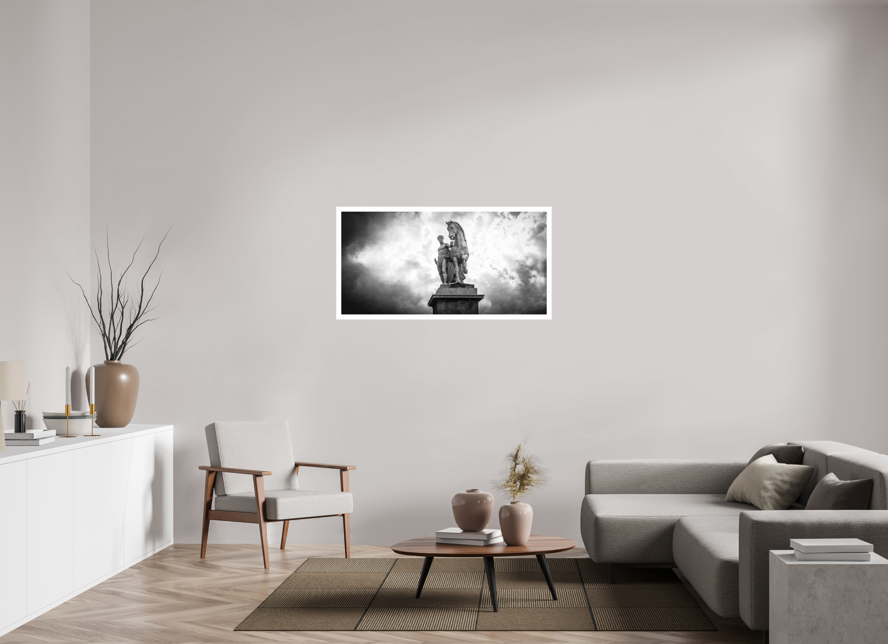 48 x 24″, Fujiflex High Gloss – 1.2” White Border Le Cavalier Romain