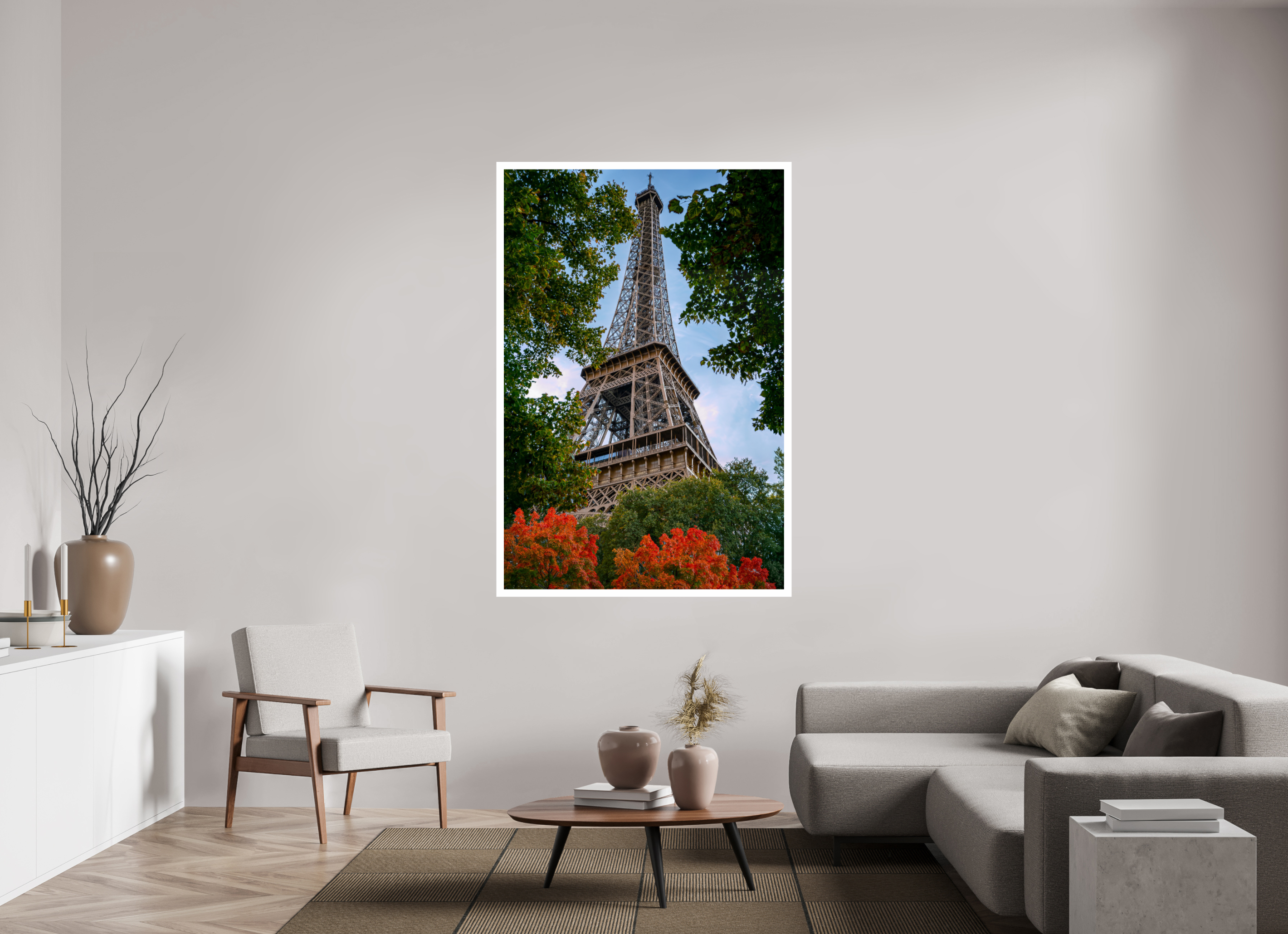 44 x 66″, Fujiflex High Gloss – 1.2” White Border Autumn at the Eiffel Tower | 2024