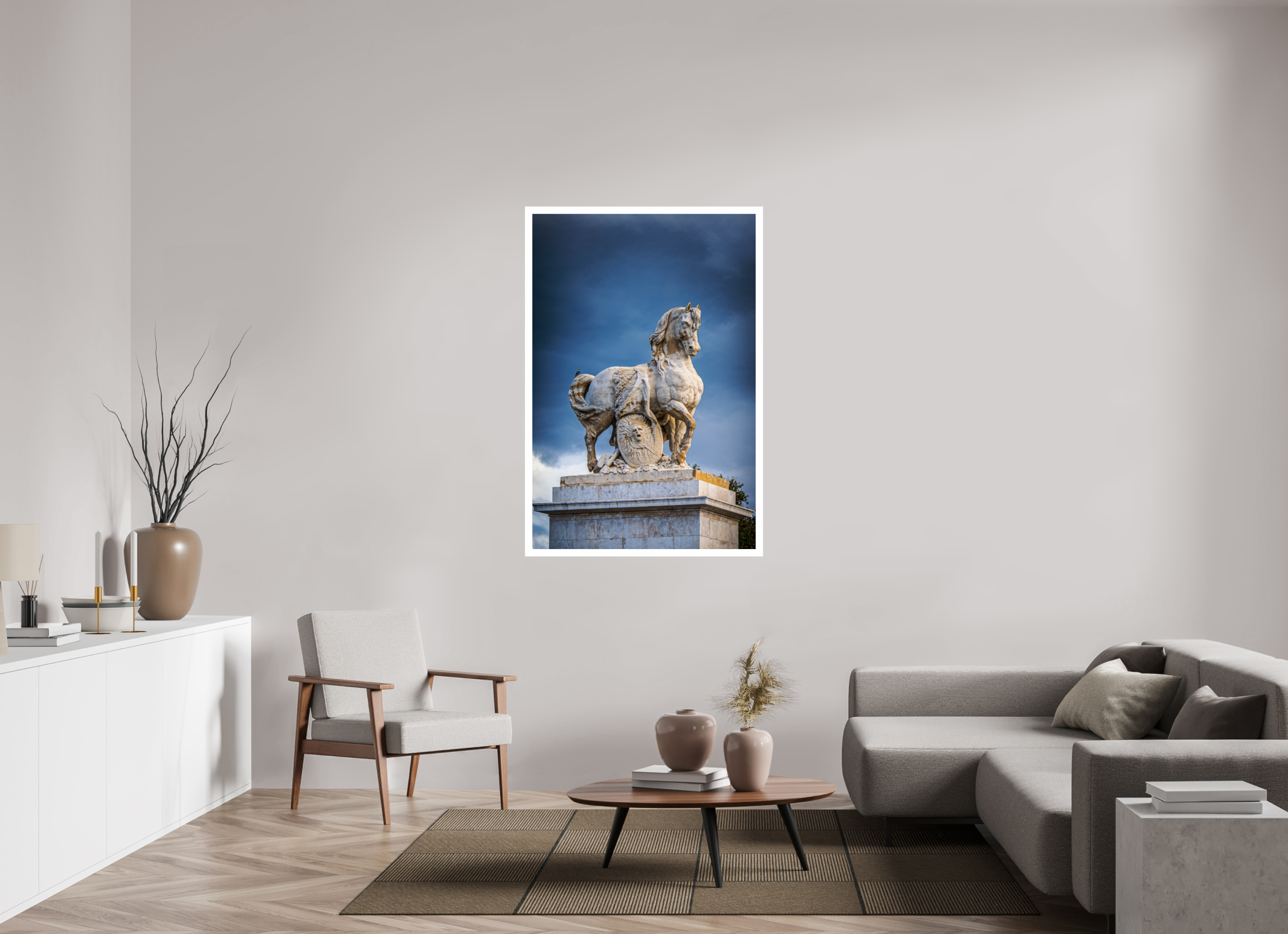 36 x 54″, Fujiflex High Gloss – 1.2” White Border Marly Horses | 2024