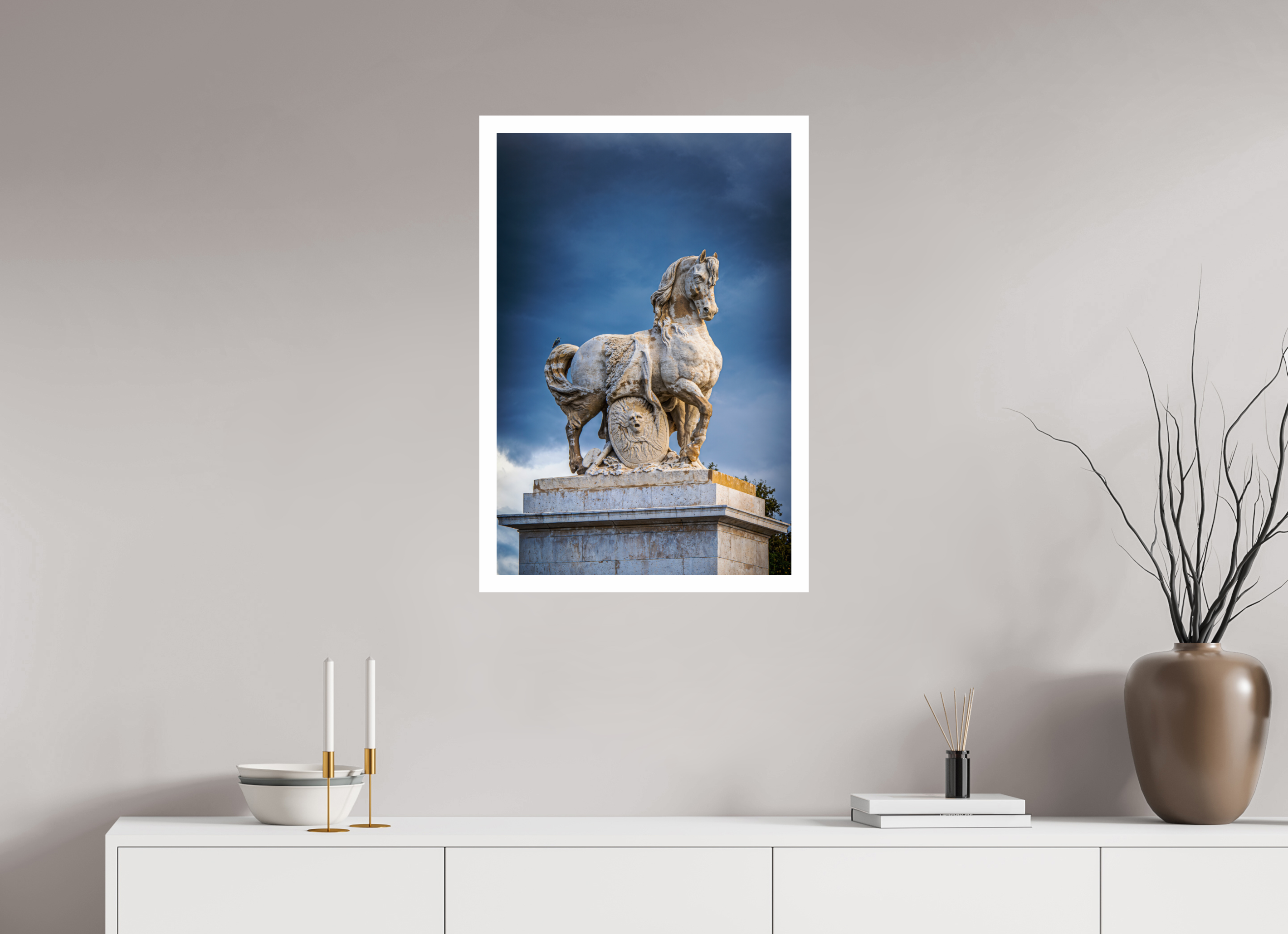 20 x 30″, Fujiflex High Gloss – 1.2” White Border Marly Horses | 2024