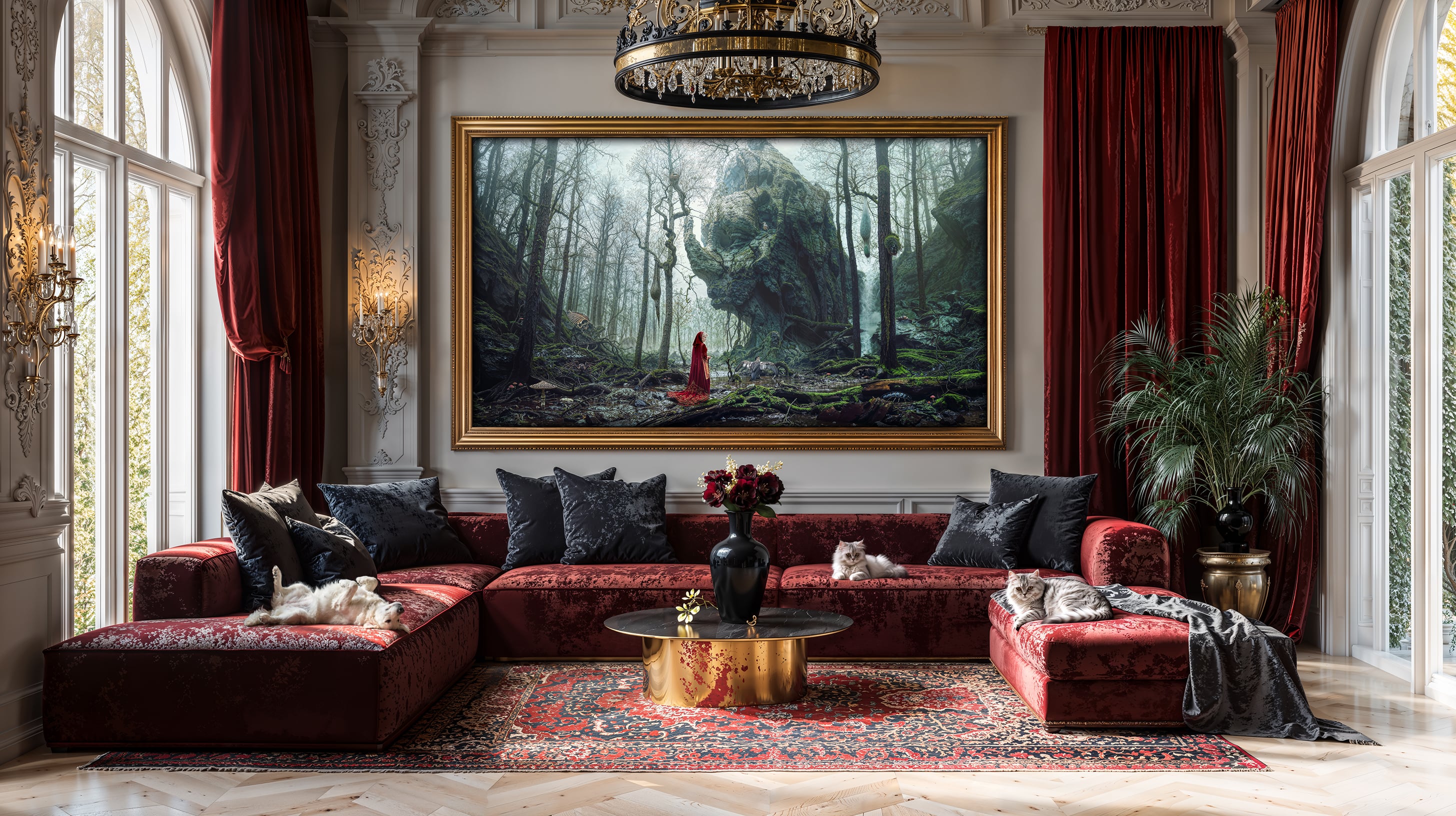 Living room featuring Bog of Regret | 2025