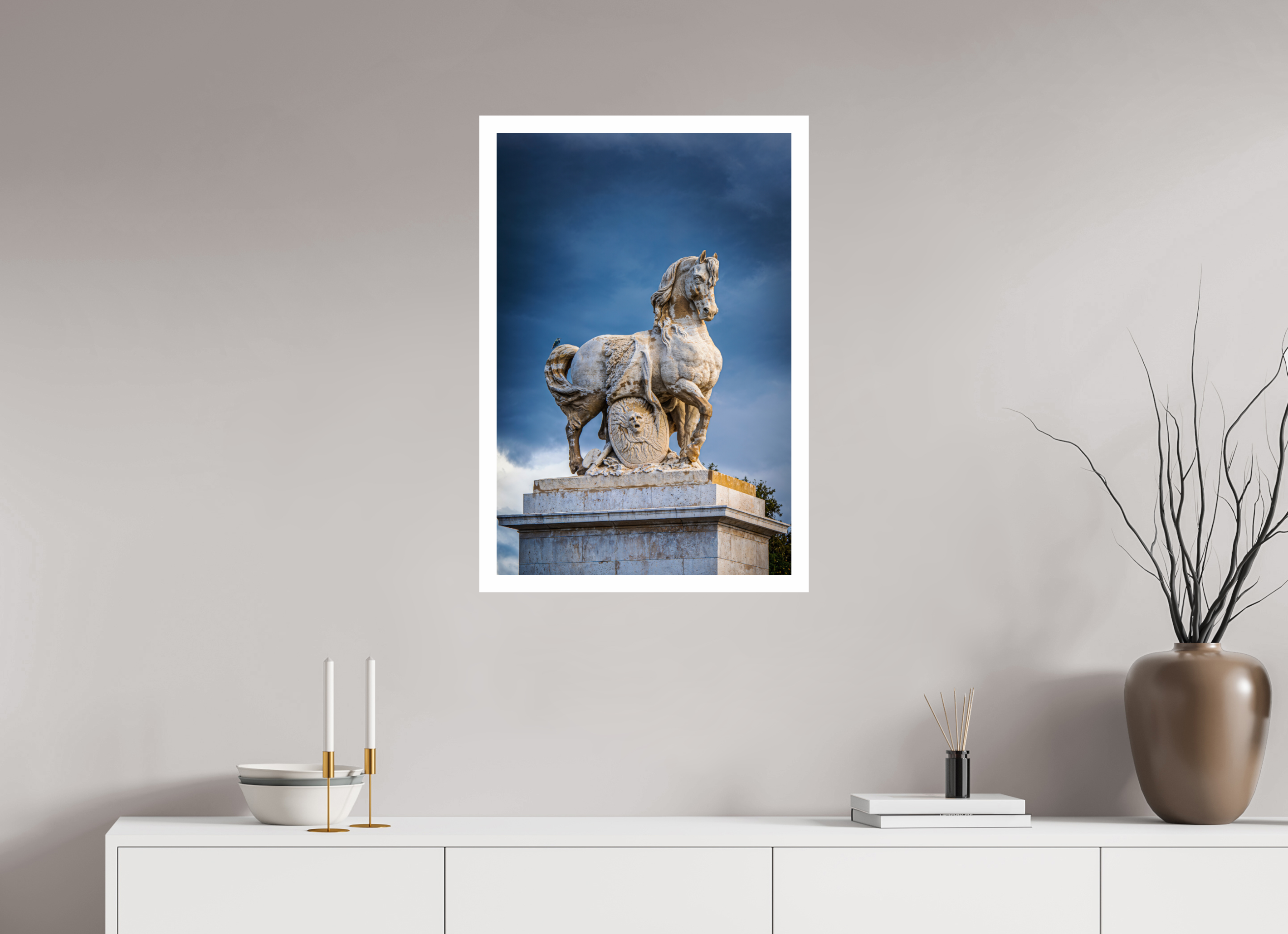 20 x 30″, Fujiflex High Gloss – 1.2” White Border Marly Horses | 2024