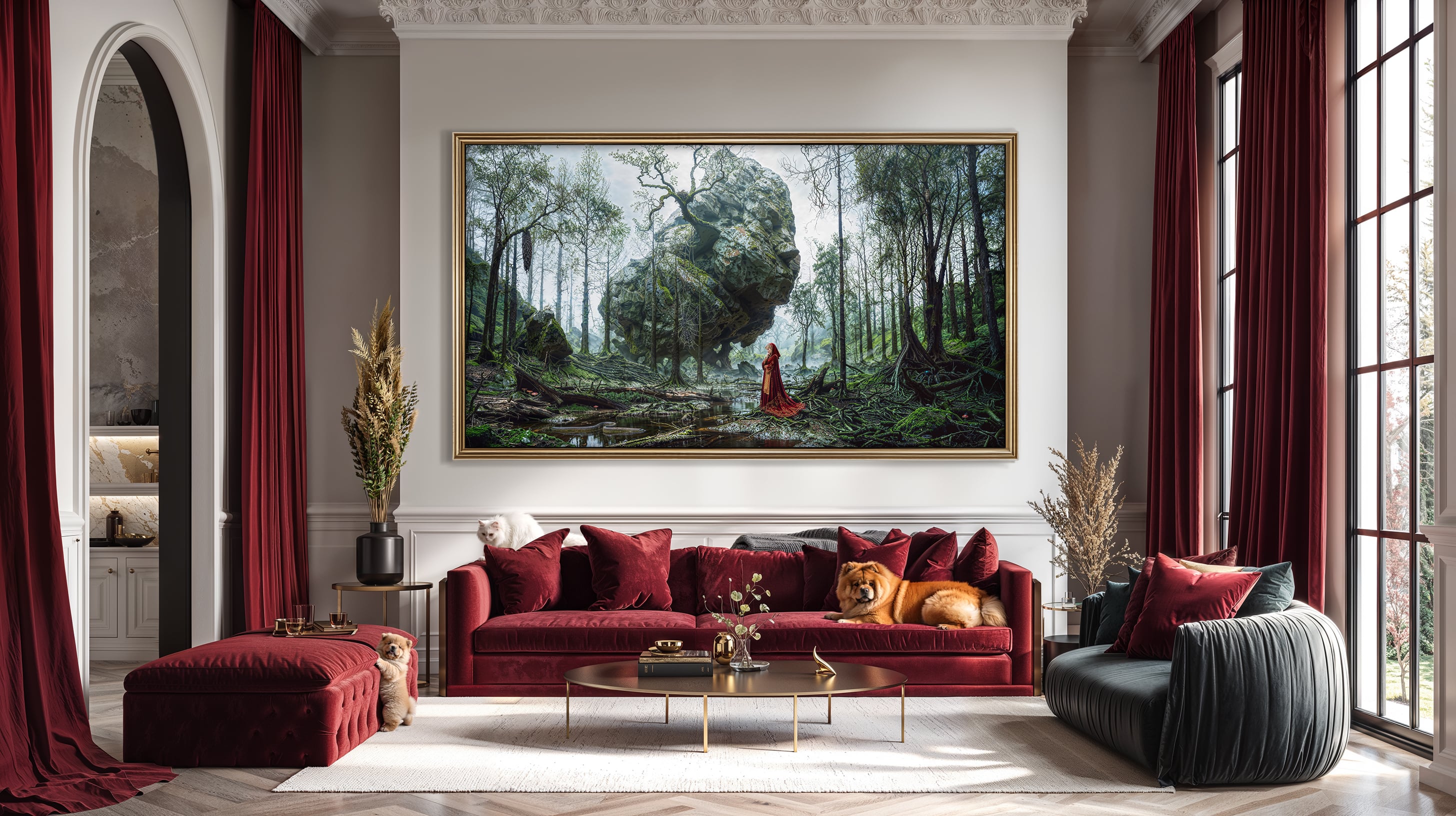 Living room featuring Depths of Despair | 2026