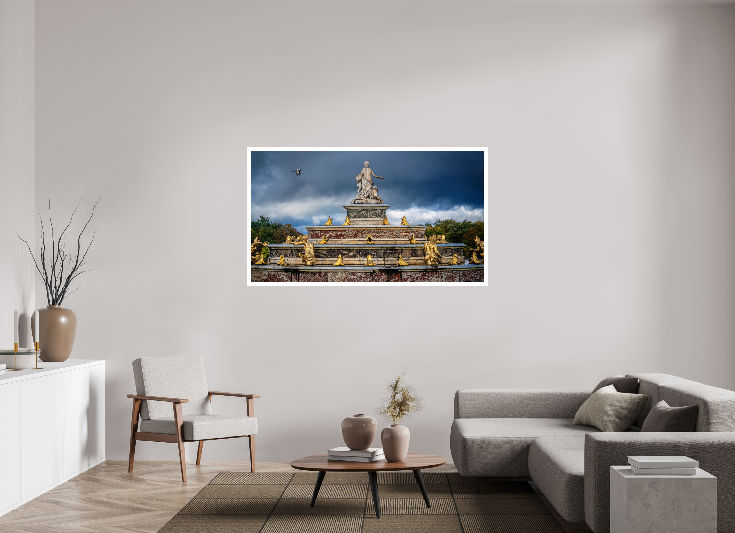 64 x 36″, Fujiflex High Gloss – 1.2” White Border Storm Clouds at Latona's Fountain | 2024