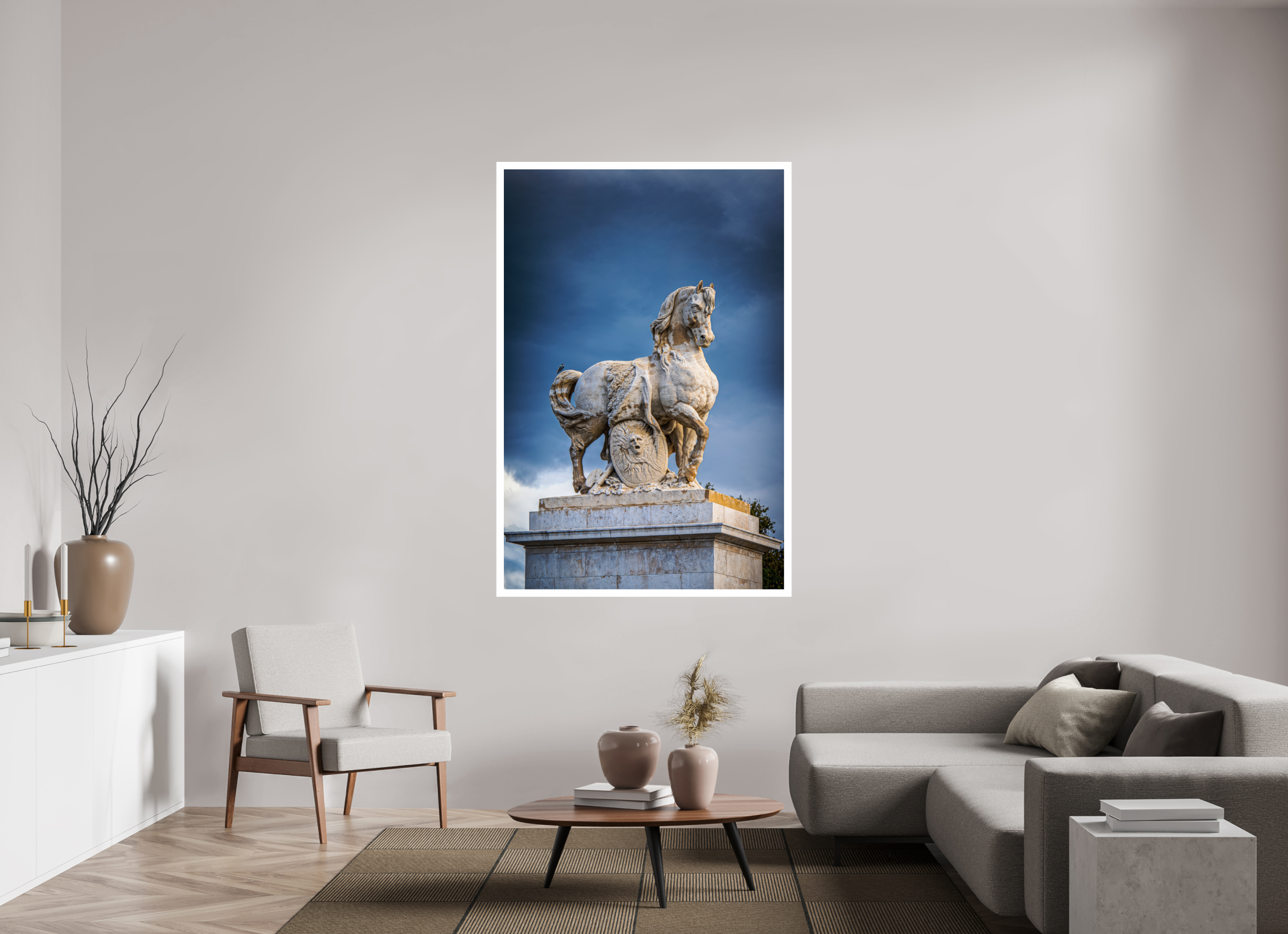 44 x 66″, Fujiflex High Gloss – 1.2” White Border Marly Horses | 2024