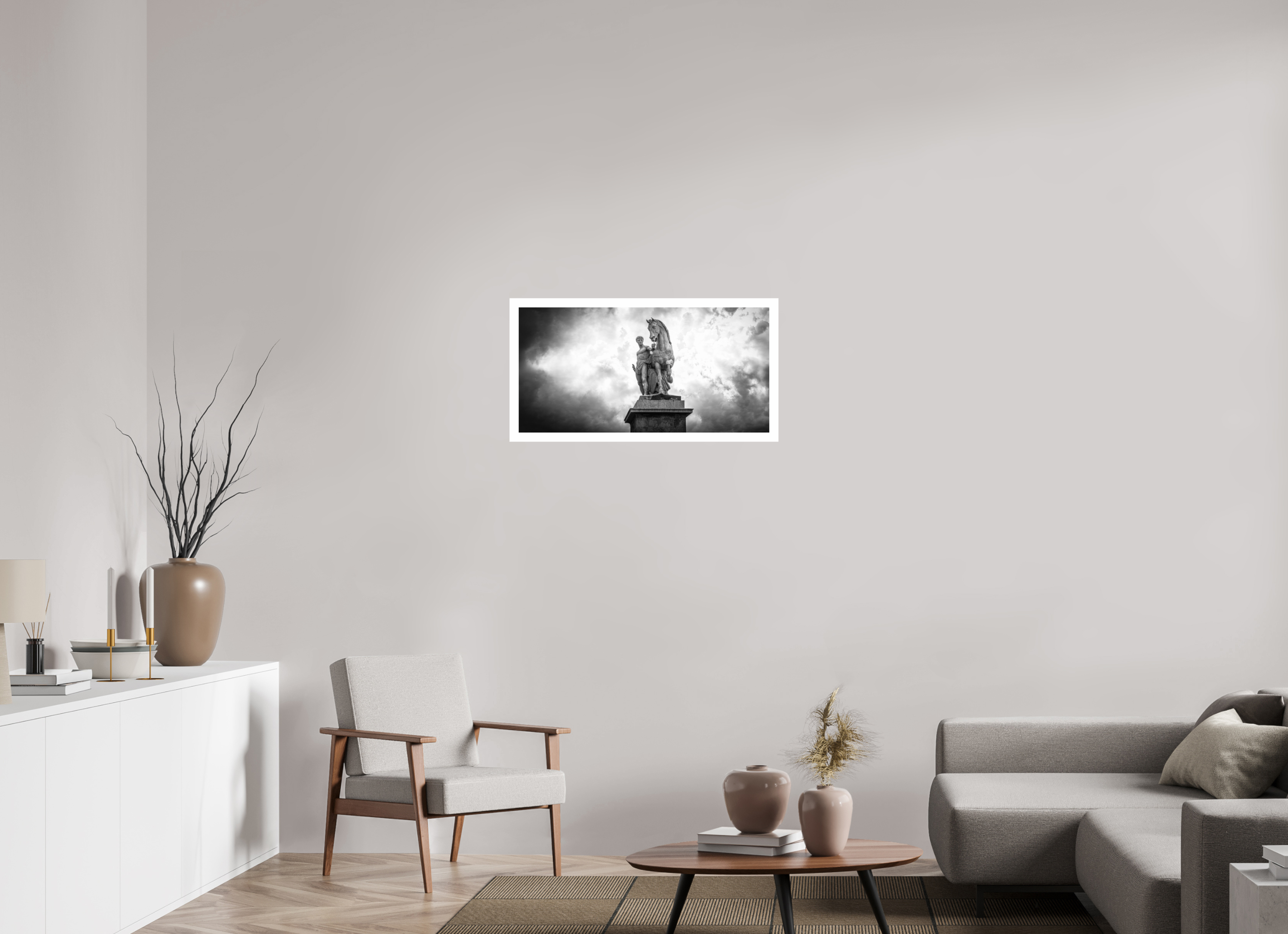 32 x 16″, Fujiflex High Gloss – 1.2” White Border Le Cavalier Romain