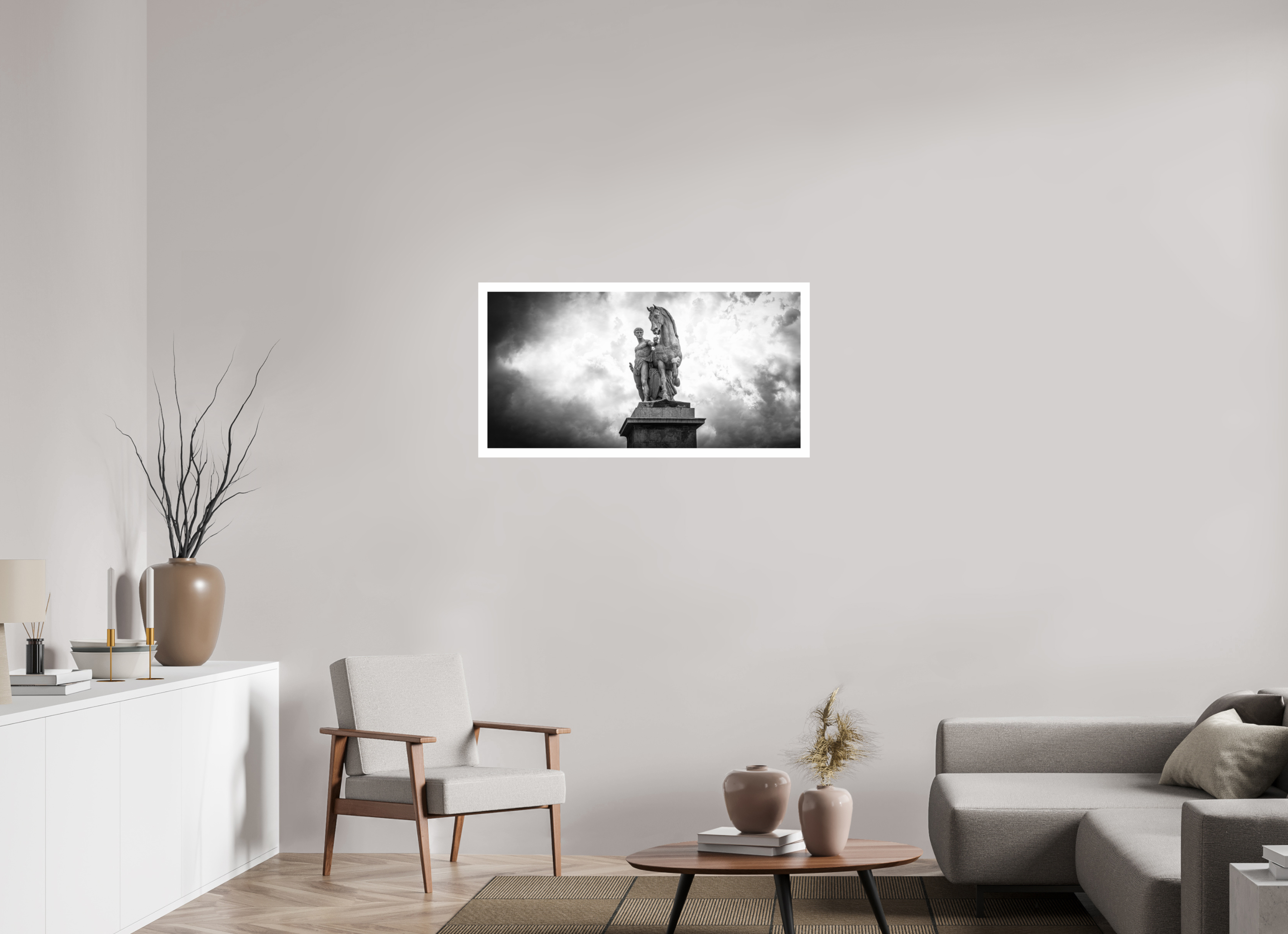 40 x 20″, Fujiflex High Gloss – 1.2” White Border Le Cavalier Romain