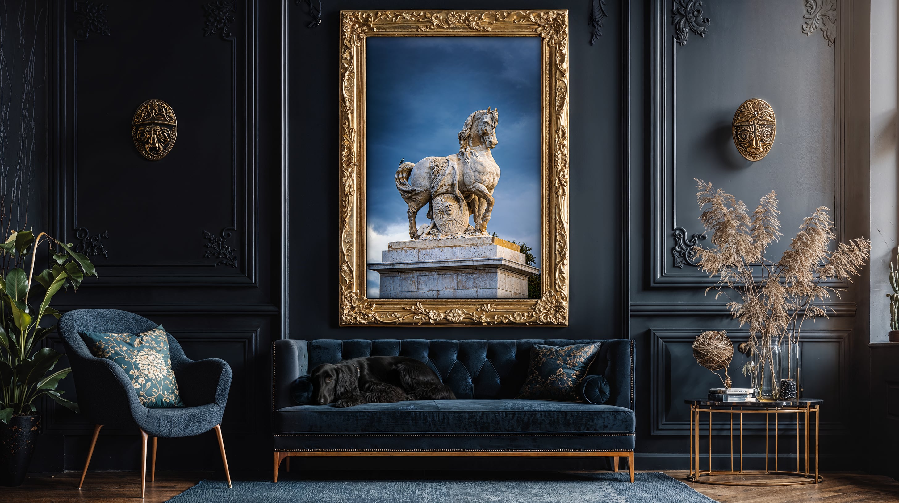 Living room featuring Marly Horses | 2024