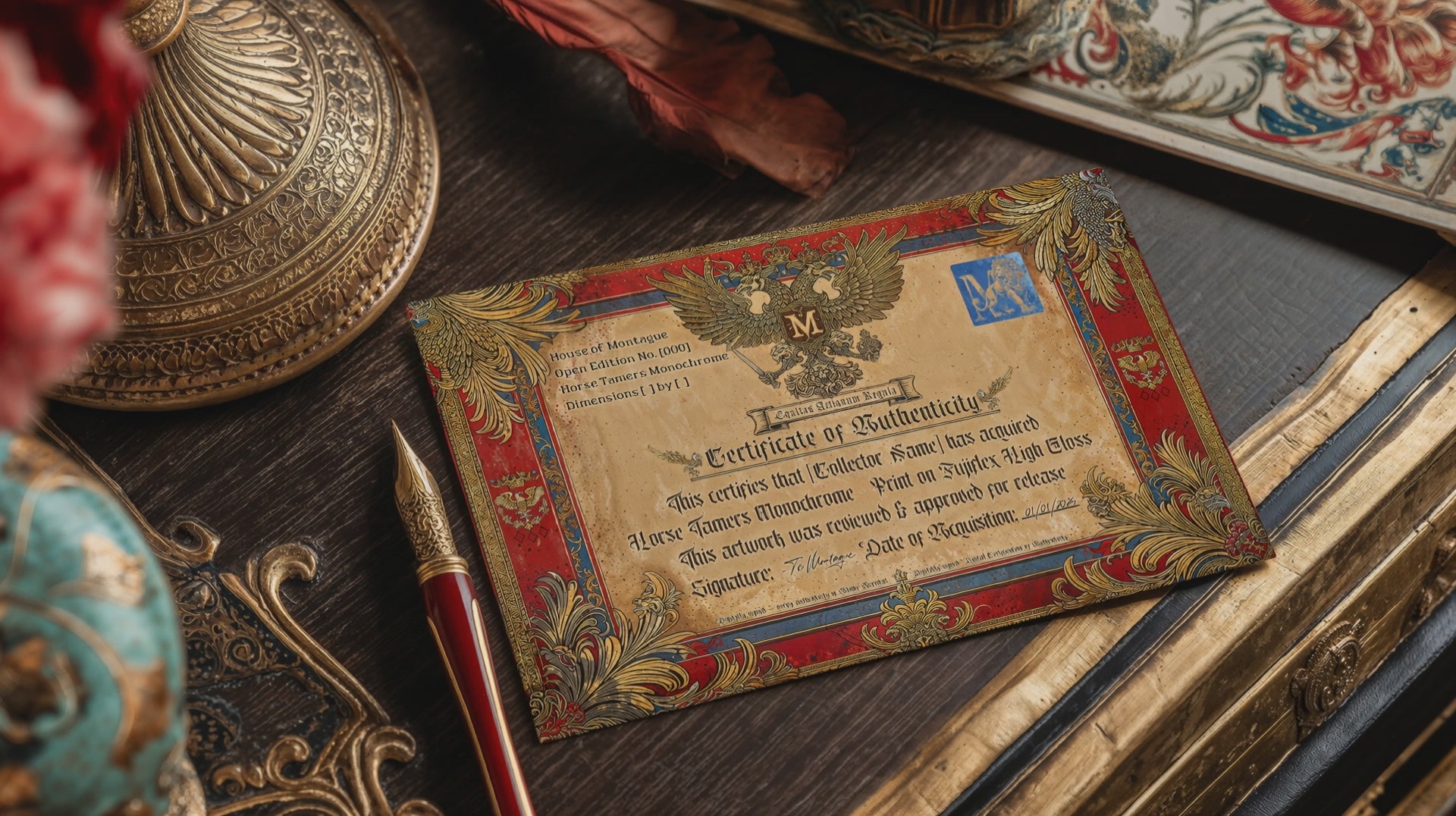 House of Montague Certificate of Authenticity