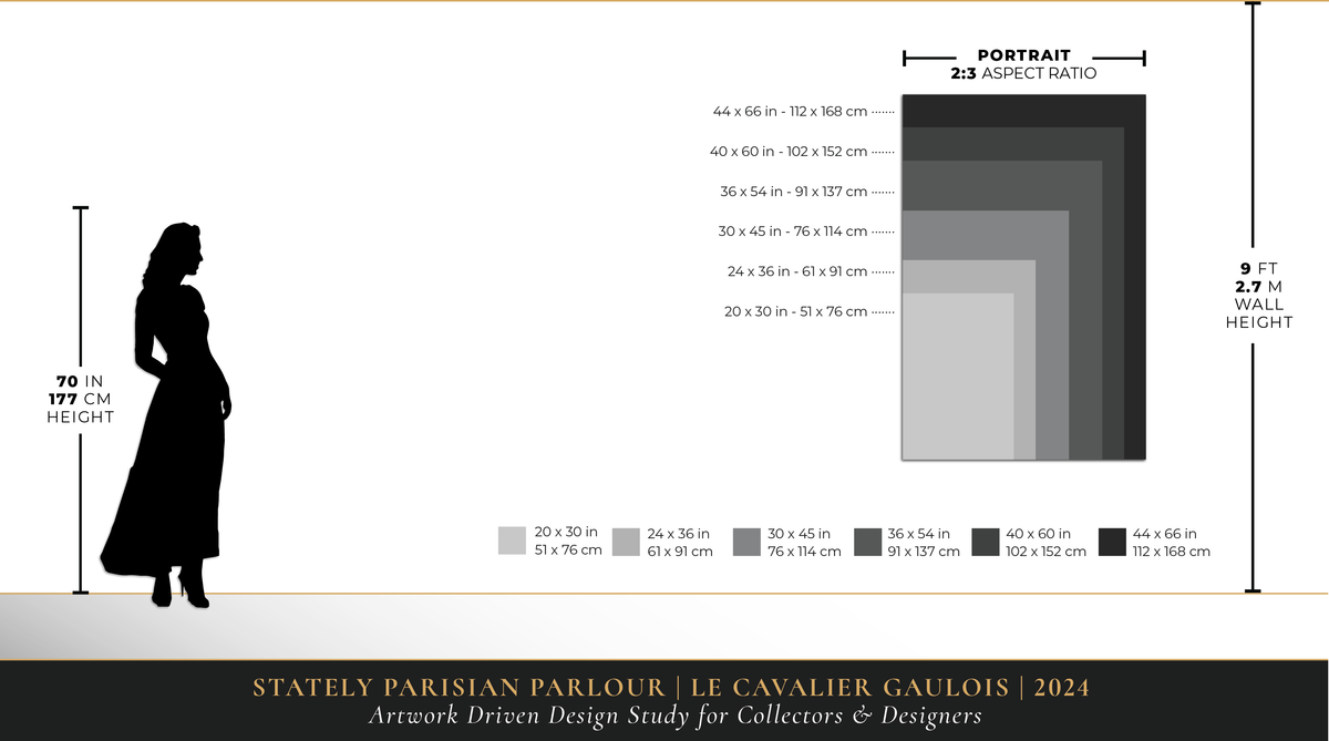 Print size comparison for Le Cavalier Gaulois | 2024