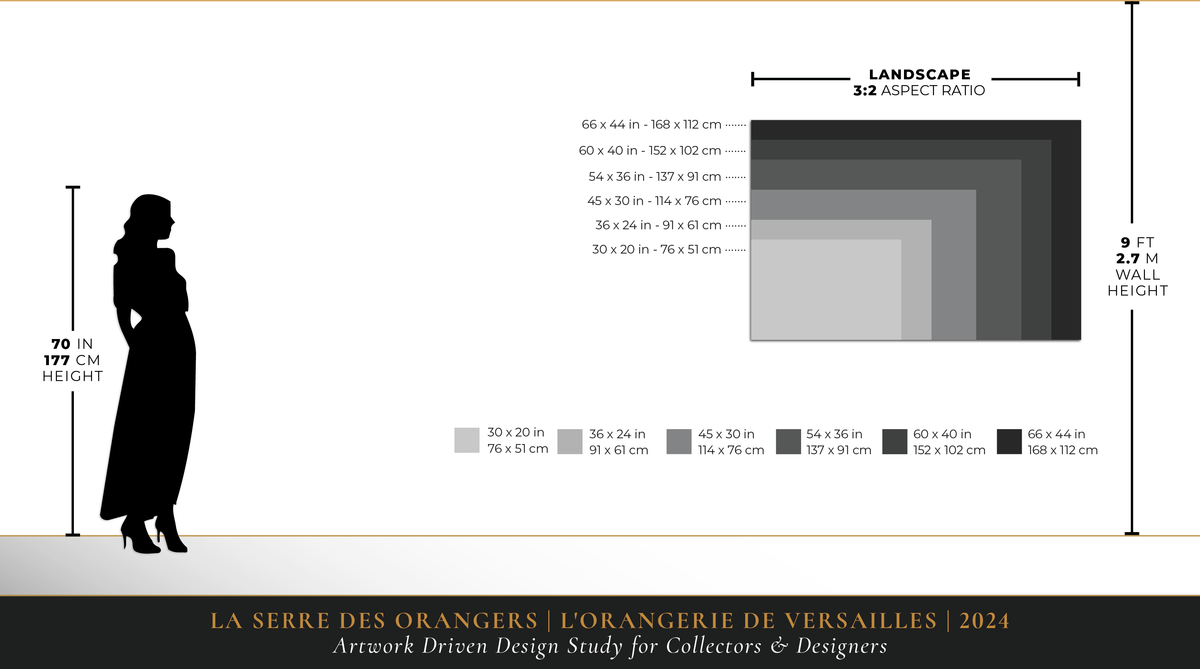 Print size comparison for L’Orangerie de Versailles | 2024