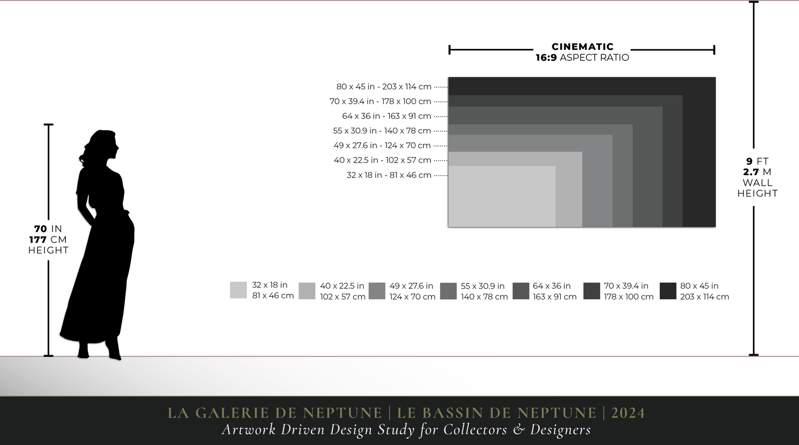 Print size comparison for Le Bassin de Neptune Monochrome | 2024