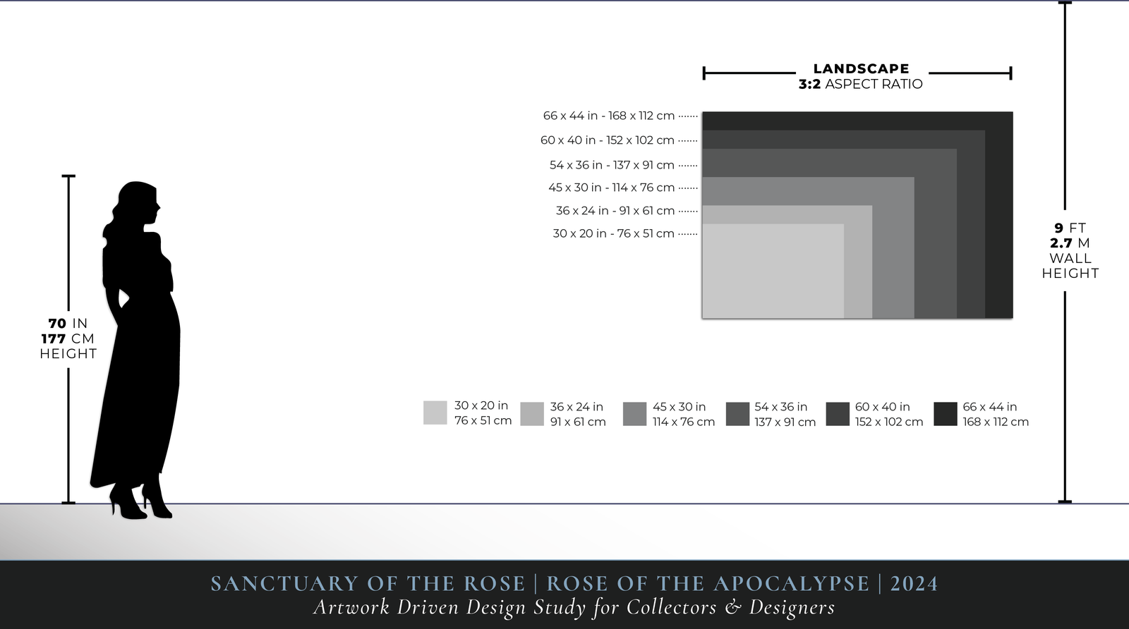 Print size comparison for The Rose of the Apocalypse | 2024