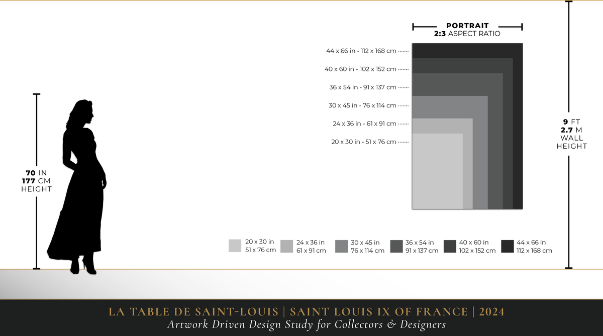 Print size comparison for Saint Louis IX of France | 2024