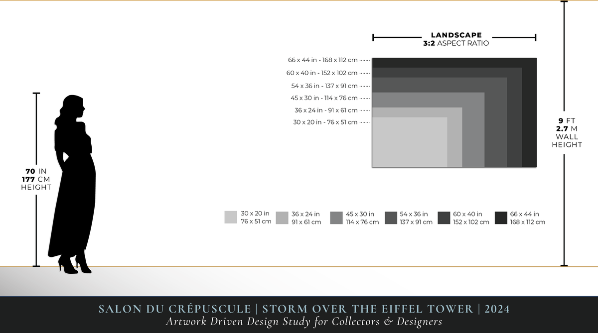 Print size comparison for Storm over the Eiffel Tower | 2024